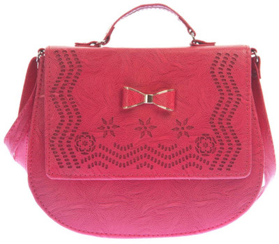 Aliado Women Casual Pink Leatherette Sling Bag