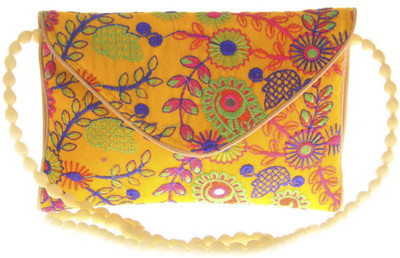 

Aliado Women Casual Yellow Cotton Sling Bag