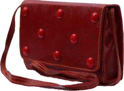 

Tavin kart Women Casual Red PU Sling Bag