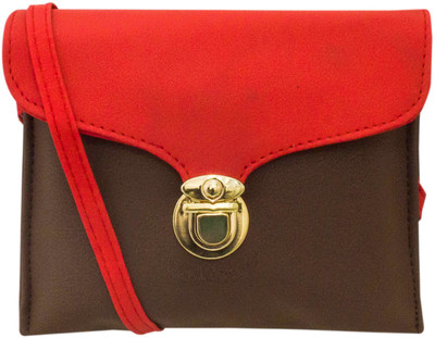 

Heels & Handles Women Casual Brown Leatherette Sling Bag