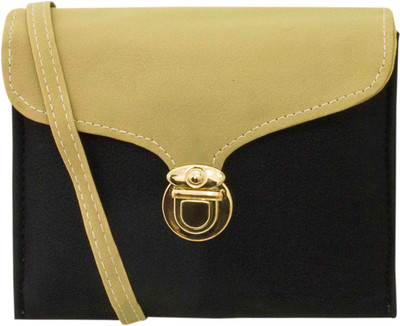 

Heels & Handles Women Casual Black Leatherette Sling Bag