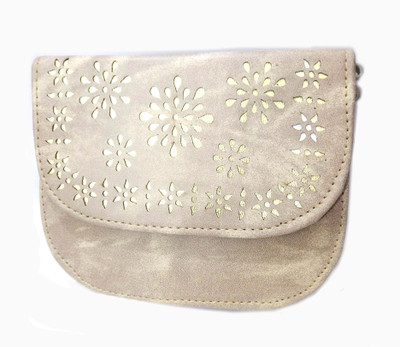 

OBEROI Girls Casual Beige Leatherette Sling Bag