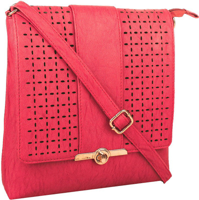 

LI LEANE Women Casual Pink Leatherette, Carton Sling Bag