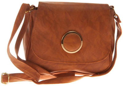 

Aliado Women Casual Brown Leatherette Sling Bag