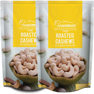 

Gourmia Roasted Lightly Salted Cashew(400 g, Pack of 2)