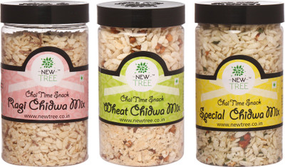 

New Tree Raagi Chidwa Mix , Special Chidwa Mix & Wheat Chidwa Mix - Pack Of 3(450 g, Pack of 3)