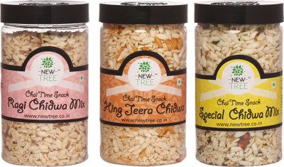 

New Tree Raagi Chidwa Mix , Hing Jeera Chidwa & Special Chidwa Mix - Pack Of 3(450 g, Pack of 3)