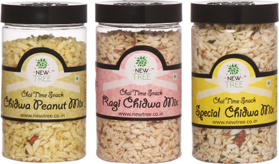 

New Tree Chidwa Peanut Mix , Special Chidwa Mix & Raagi Chidwa Mix - Pack Of 3(450 g, Pack of 3)