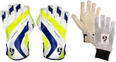

SG Combo of Two, One Pair of 'RSD Prolite' Wicket Keeping Glove and One Pair of 'Test' Inner Glove (Size Men) Wicket Keeping Gloves (M, Multicolor)