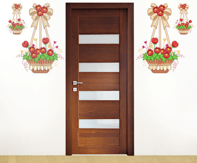 Sree Cart Small Wall sticker decals Colourful flower pot Sticker(Pack of 1) available at flipkart for Rs.99