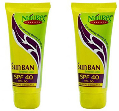 

Nature's Sunban Pack of 2 Sunscreen Lotion - SPF 40(120 ml)