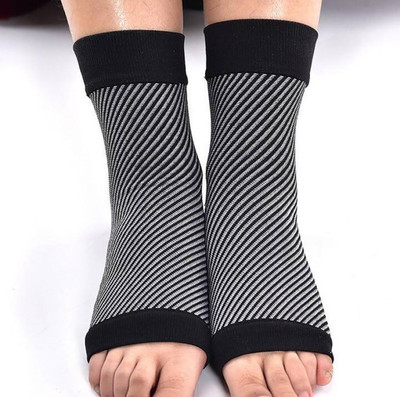 

zylocare Heel Pain Relief Foot Support Plantar Fasciitis Compression Socks(1 pair) Ankle Support (L, Black)