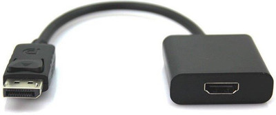 

Hle TV-out Cable Display Port to HDMI Adaptor Cable(Black&White, For Laptop)