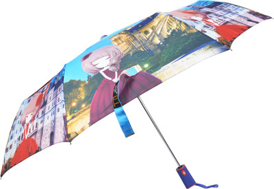 

Murano 3 Fold Auto Open Doll Print Design 400156_3 Printed Umbrella Umbrella(Multicolor)