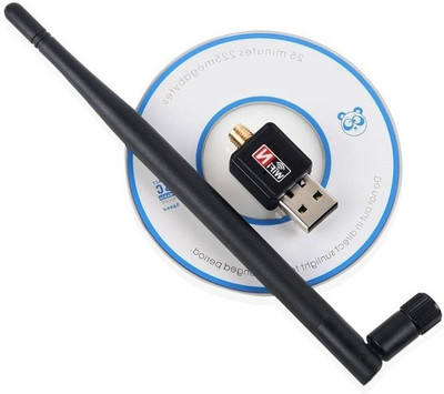 

ReTrack 600Mbps 802.11n 2.4Ghz Wireless Wifi Dongle Withg Antenna and CD USB Adapter(Black)