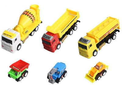 

SuperToy Pull Back Construction Truck Toy Vehicles(Multicolor)