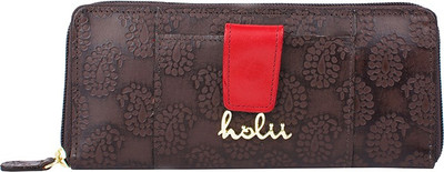 

Holii Women Casual Brown Genuine Leather Wallet(8 Card Slots)