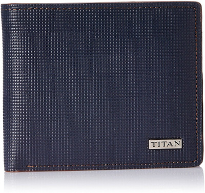 

Titan Men Blue Genuine Leather Wallet(6 Card Slots)