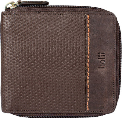 

Holii Men Brown Genuine Leather Wallet(8 Card Slots)