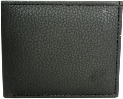 

Apki Needs Boys Brown Denim, Artificial Leather, Fabric Wallet(3 Card Slots), Black