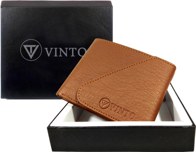 

Vinto Men Tan Artificial Leather Wallet(9 Card Slots)