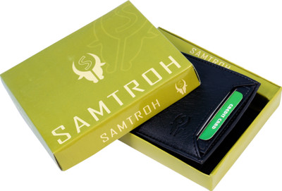 

SAMTROH Men Black Artificial Leather Wallet(6 Card Slots)
