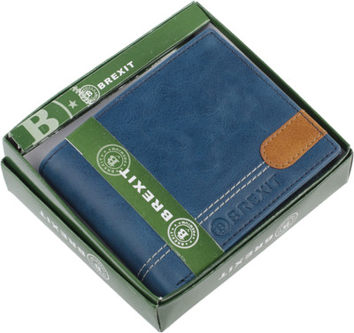 

Brexit Men Blue Artificial Leather Wallet(6 Card Slots)