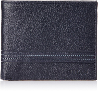 

Titan Men Blue Genuine Leather Wallet(6 Card Slots), Navy blue