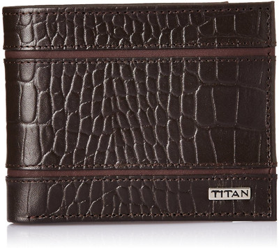 

Titan Men Brown Genuine Leather Wallet(8 Card Slots)