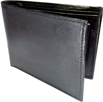 

recare Men Black Genuine Leather Wallet(4 Card Slots)