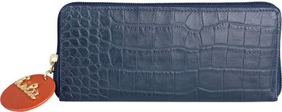 

Holii Women Casual Blue Genuine Leather Wallet(8 Card Slots)
