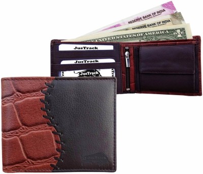 

JusTrack Men Brown Genuine Leather Wallet(6 Card Slots)