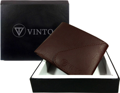 

Vinto Men Brown Artificial Leather Wallet(3 Card Slots)
