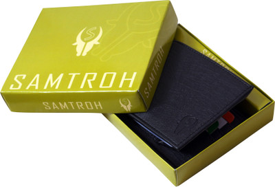 

SAMTROH Men Black Artificial Leather Wallet(8 Card Slots)