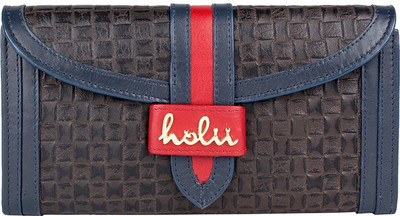 

Holii Women Casual Brown Genuine Leather Wallet(16 Card Slots)