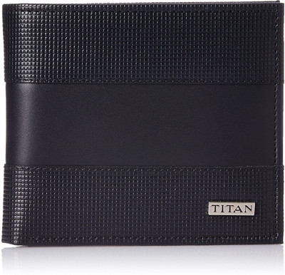 

Titan Men Black Genuine Leather Wallet(6 Card Slots)