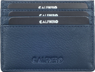 

Calfnero Men Blue Genuine Leather Card Holder(5 Card Slots), Navy