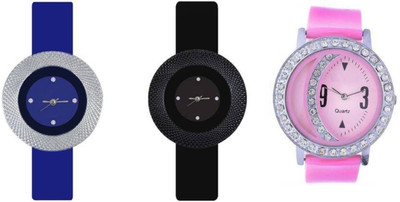 

Talgo New Arrival 2018 Festive Season Special TGCHAKRIBUBK141PK New Collection Analog Chakri Blue And Black Round Blue And Black Dial Chkari type Case Dial And Attractive & Comfertable Rubber Strap And Pink Colour Round Dial Diamonds Case Dial Pink Rubber