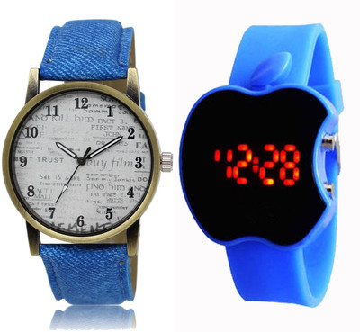 

CM Kids Watch Combo With New Designed LR 028_Blue Apple Watch - For Boys