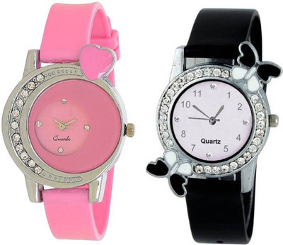 

KNACK KNK-789C12K New trending later shape and Heart desing Case watch for Girls Watch - For Girls