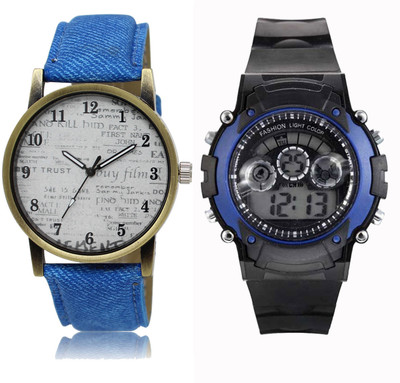

CM Kids Watch Combo With New Designed LR 028_Blue Sport Watch - For Boys