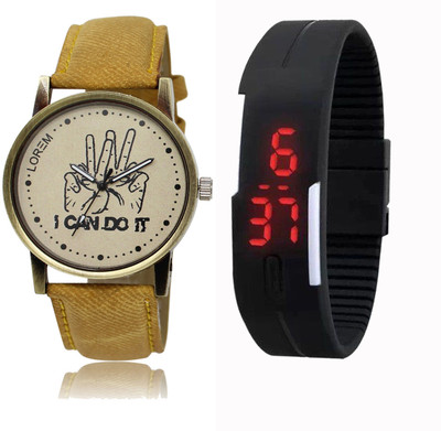 

CM Kids Watch Combo With New Designed LR 030_Black LED Watch - For Boys