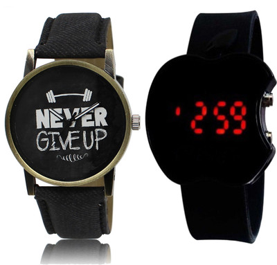 

CM Kids Watch Combo With New Designed LR 027_Black Apple Watch - For Boys