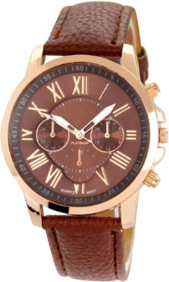 

Felizo Brown Stylish Fancy Girls Slim Brown Leather Girls Style Fancy Wa Hybrid Watch - For Women