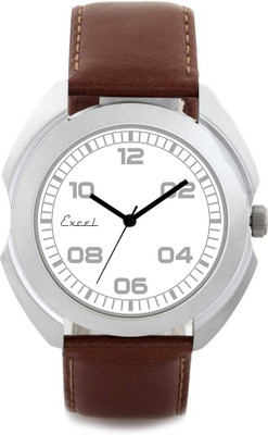

Excel Awesome White Dial & Brown Strap Watch for Mens & Boys Watch - For Men