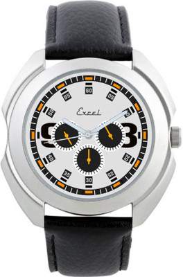 

Excel Grey Dial With Black Strap Watch For Mens & Boys Watch - For Men