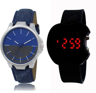 

CM Kids Watch Combo With New Designed LR 024_Black Apple Watch - For Boys