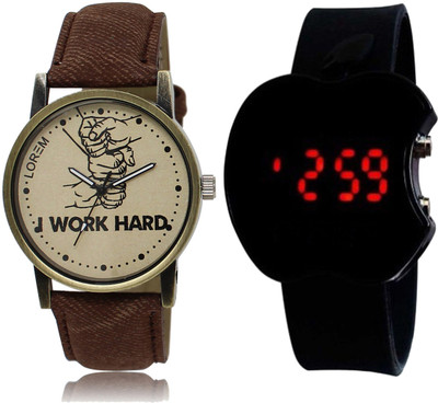 

CM Kids Watch Combo With New Designed LR 029_Black Apple Watch - For Boys