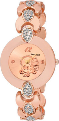 

Wanton W01T04 Rose gold diamond studded beautiful exclusive watch for girls Watch - For Women