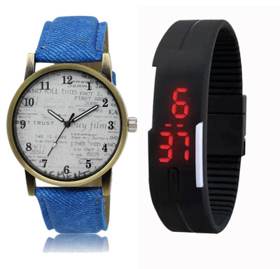 

SRK Enterprise Boys Watch Combo With New Designed LR 028_Black LED Watch - For Boys